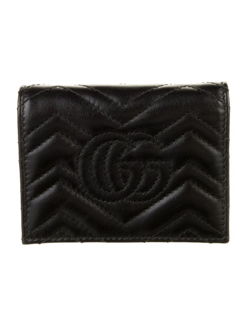 Gucci Double G Logo Leather Compact Wallet