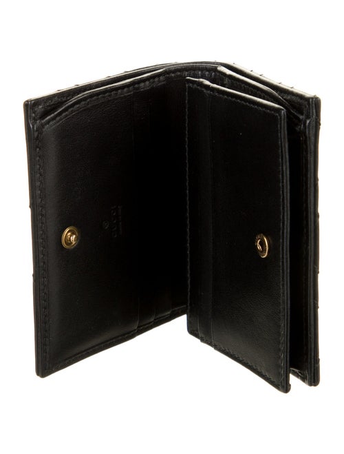 Gucci Double G Logo Leather Compact Wallet