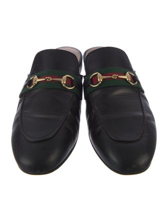 Gucci Web Accent Leather Mules