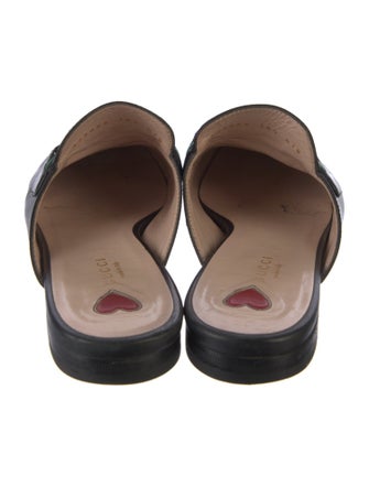 Gucci Web Accent Leather Mules