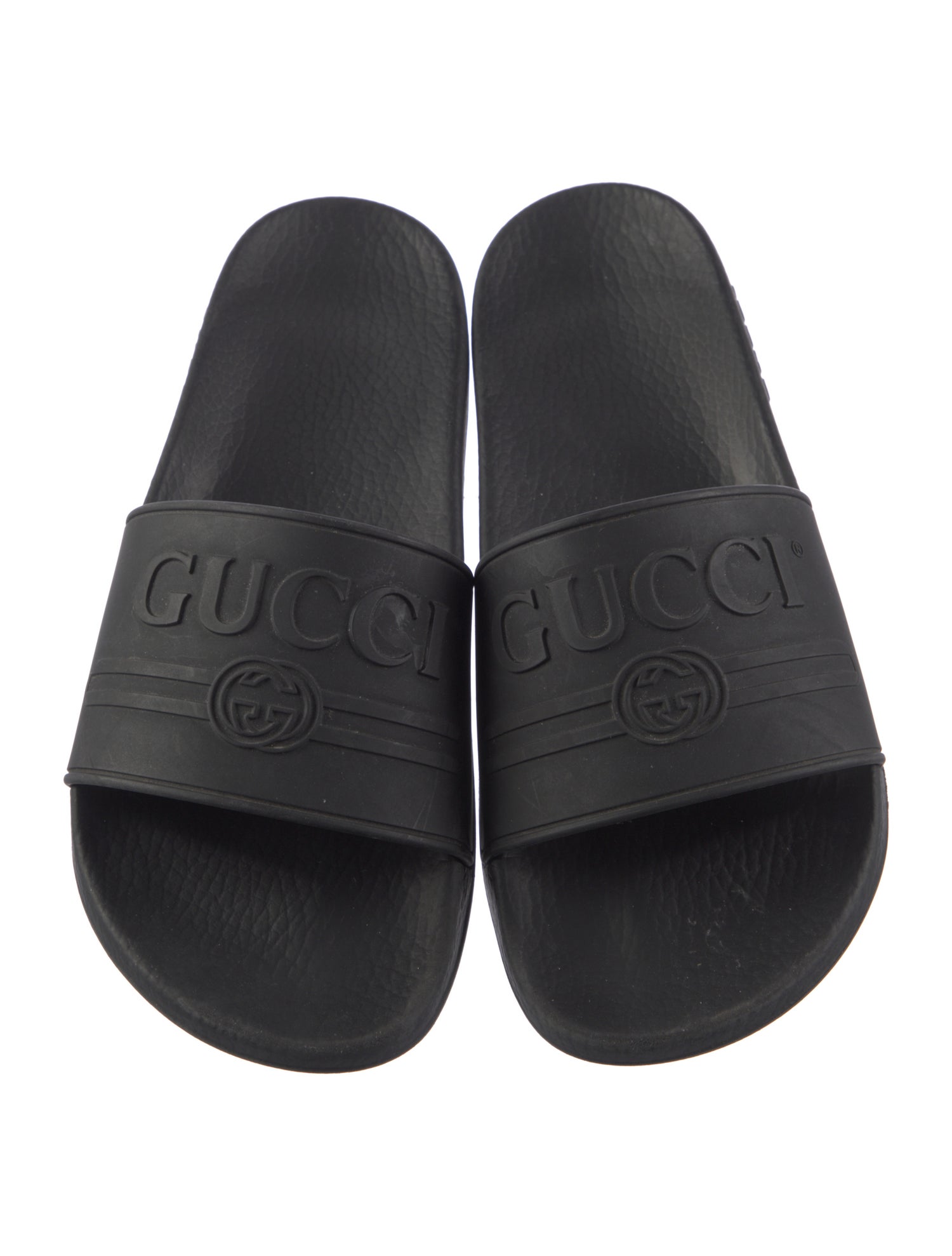 Gucci Interlocking G Logo Rubber Slides