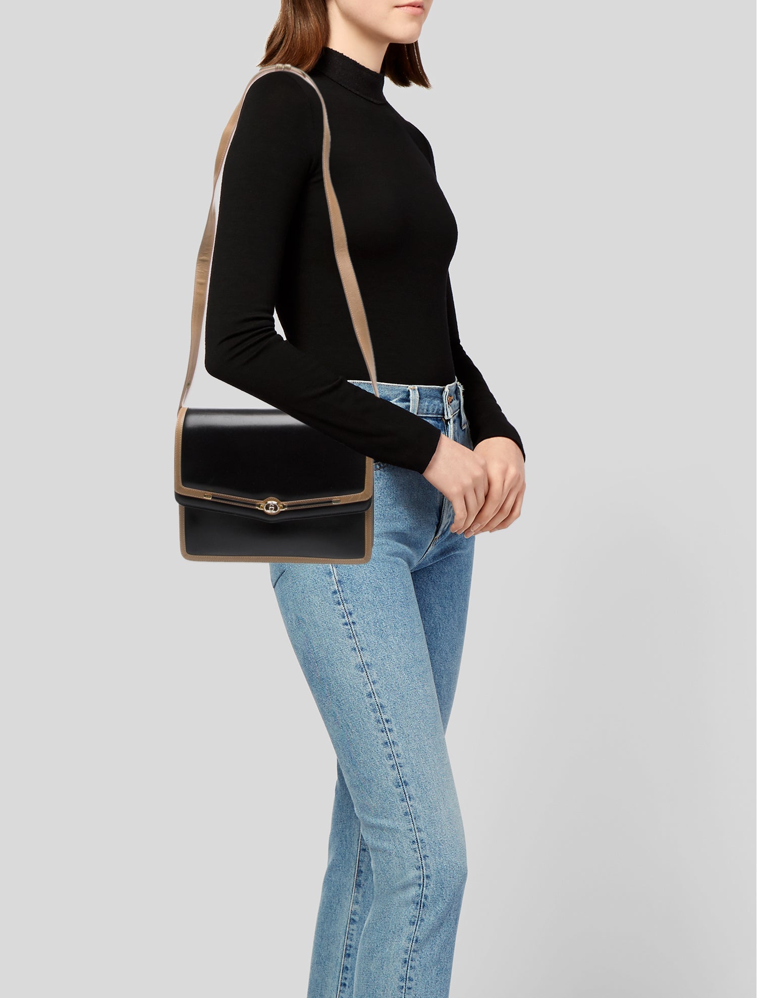 Gucci Leather Shoulder Bag Vintage