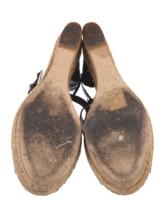 Gucci Patent Leather Colorblock Pattern Slingback Pumps