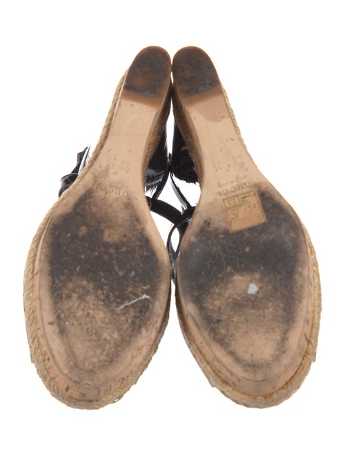 Gucci Patent Leather Colorblock Pattern Slingback Pumps