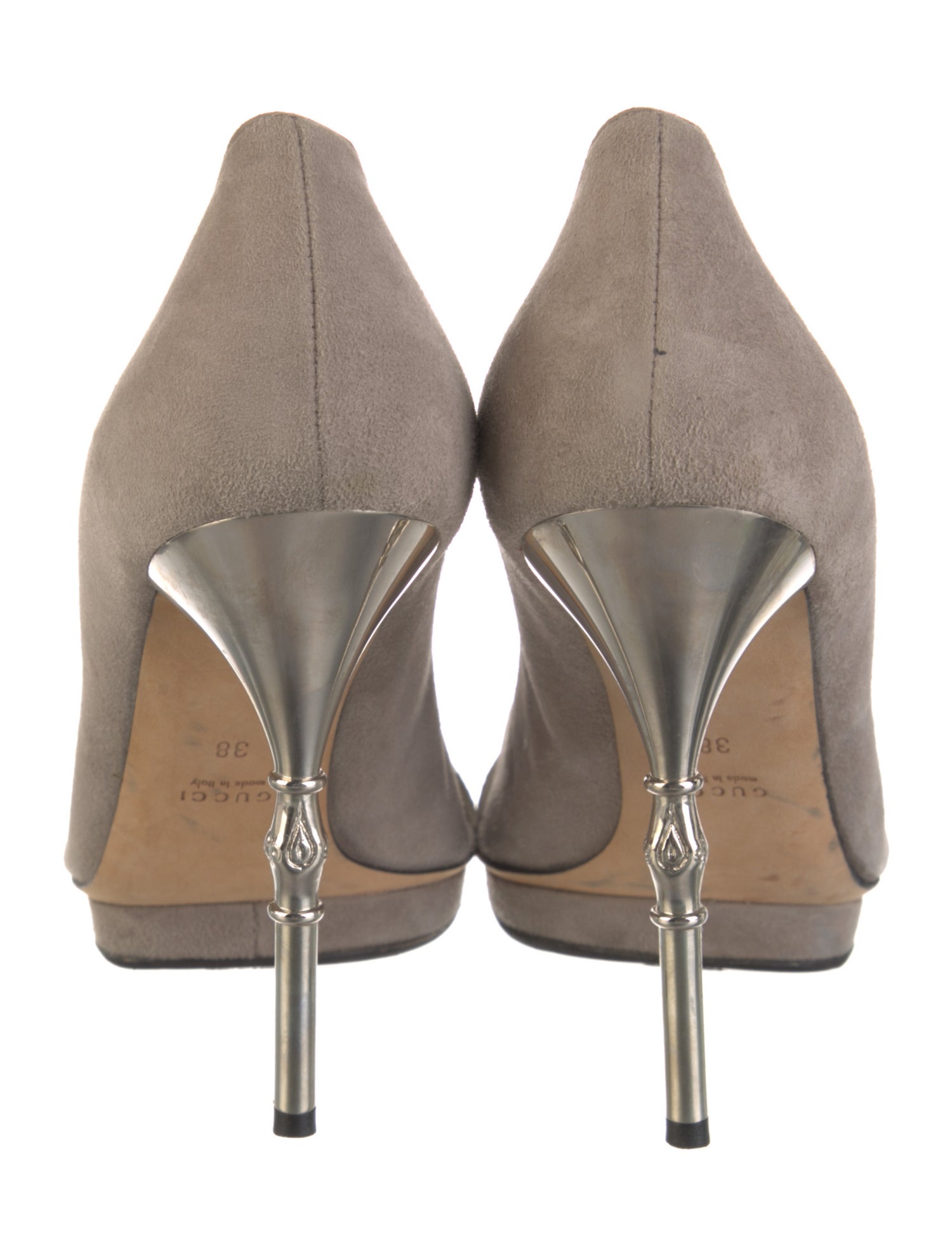 Gucci Horsebit Accent Suede Slingback Sandals