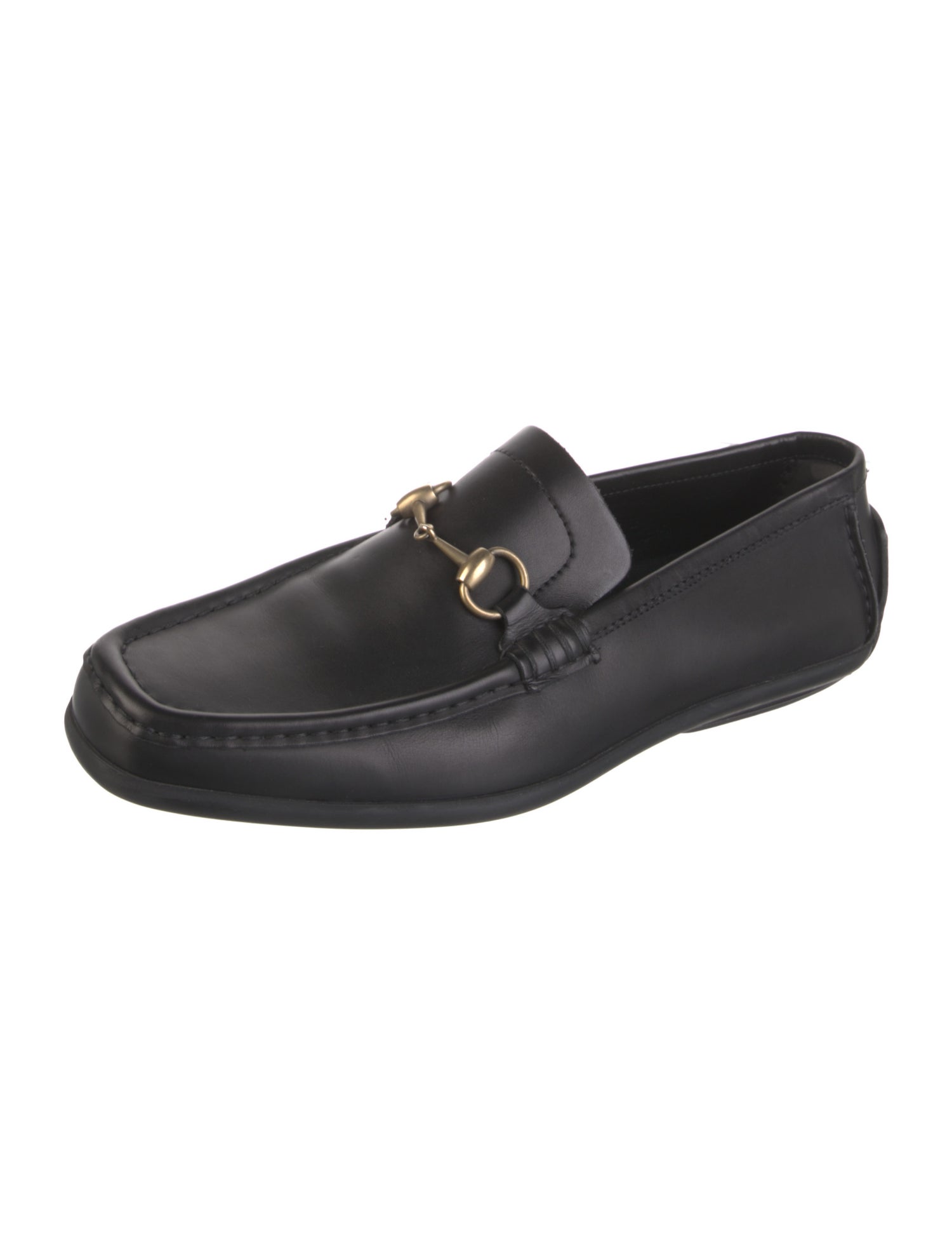 Gucci Horsebit Accent Leather Dress Loafers