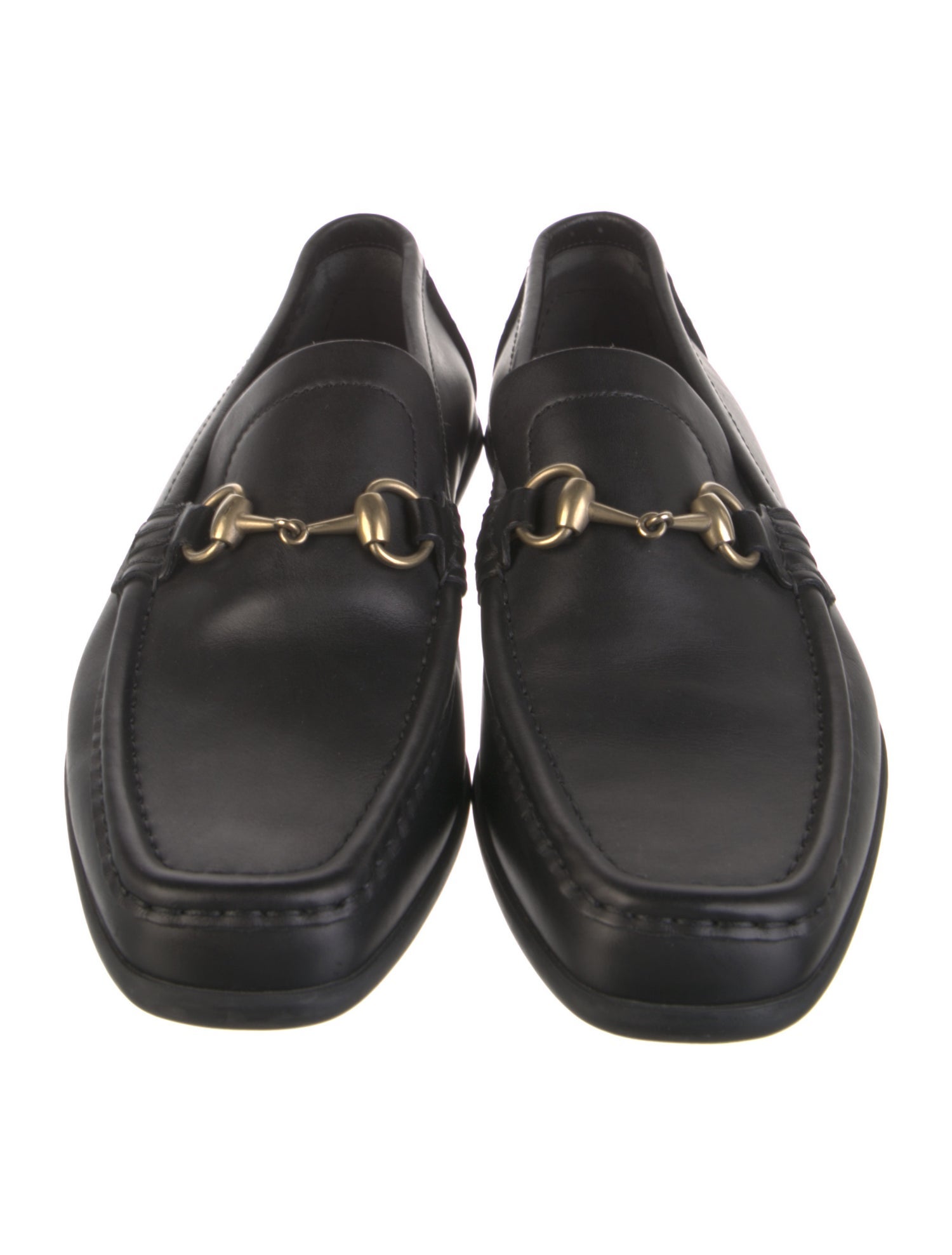 Gucci Horsebit Accent Leather Dress Loafers
