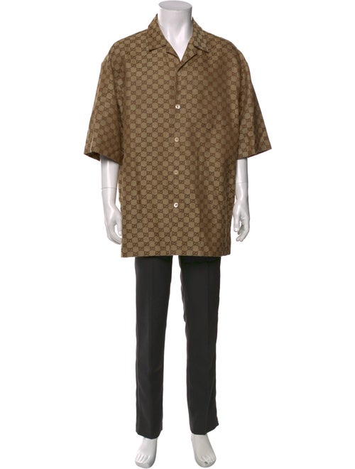 Gucci GG Logo Linen Shirt