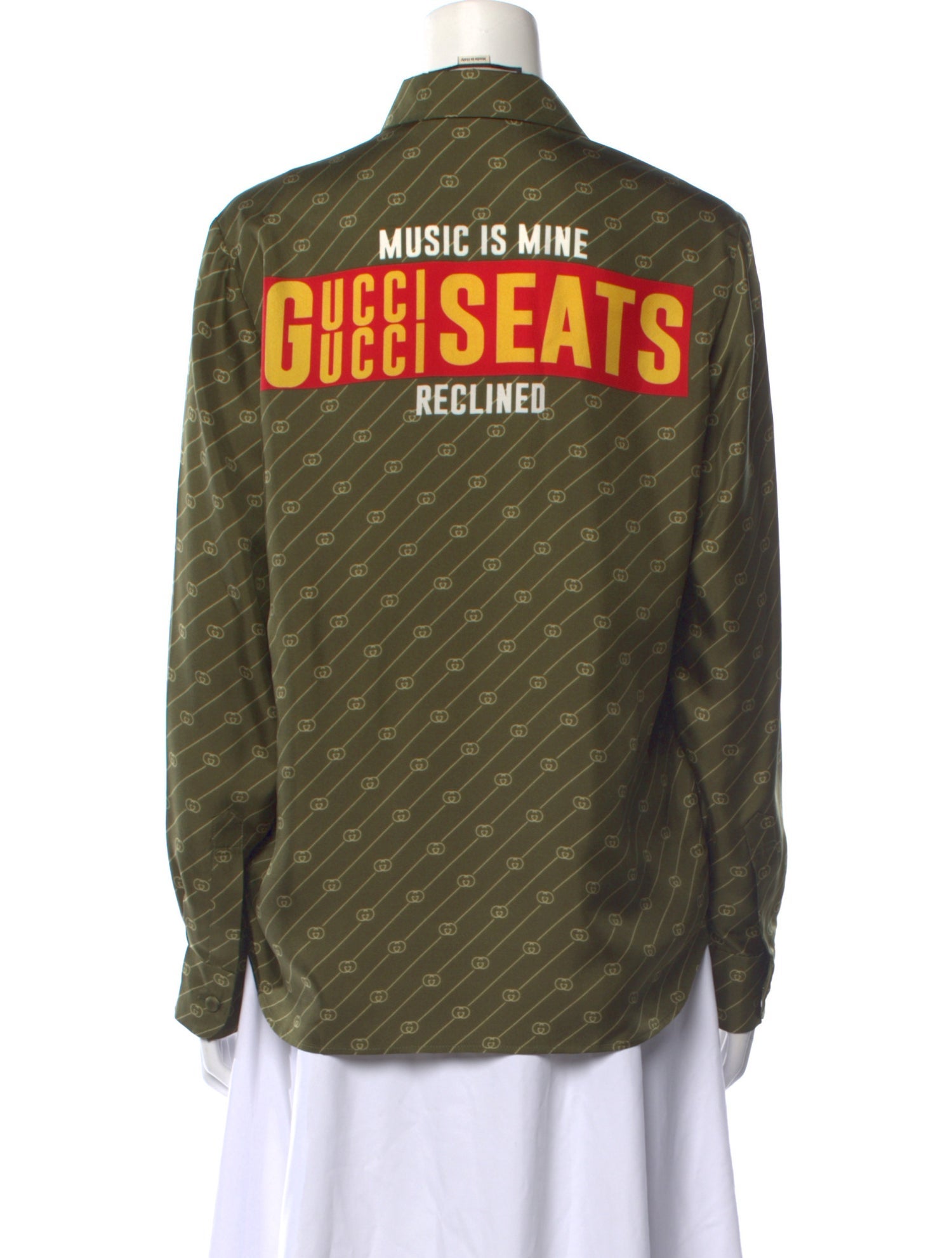 Gucci Silk Printed Button-Up Top