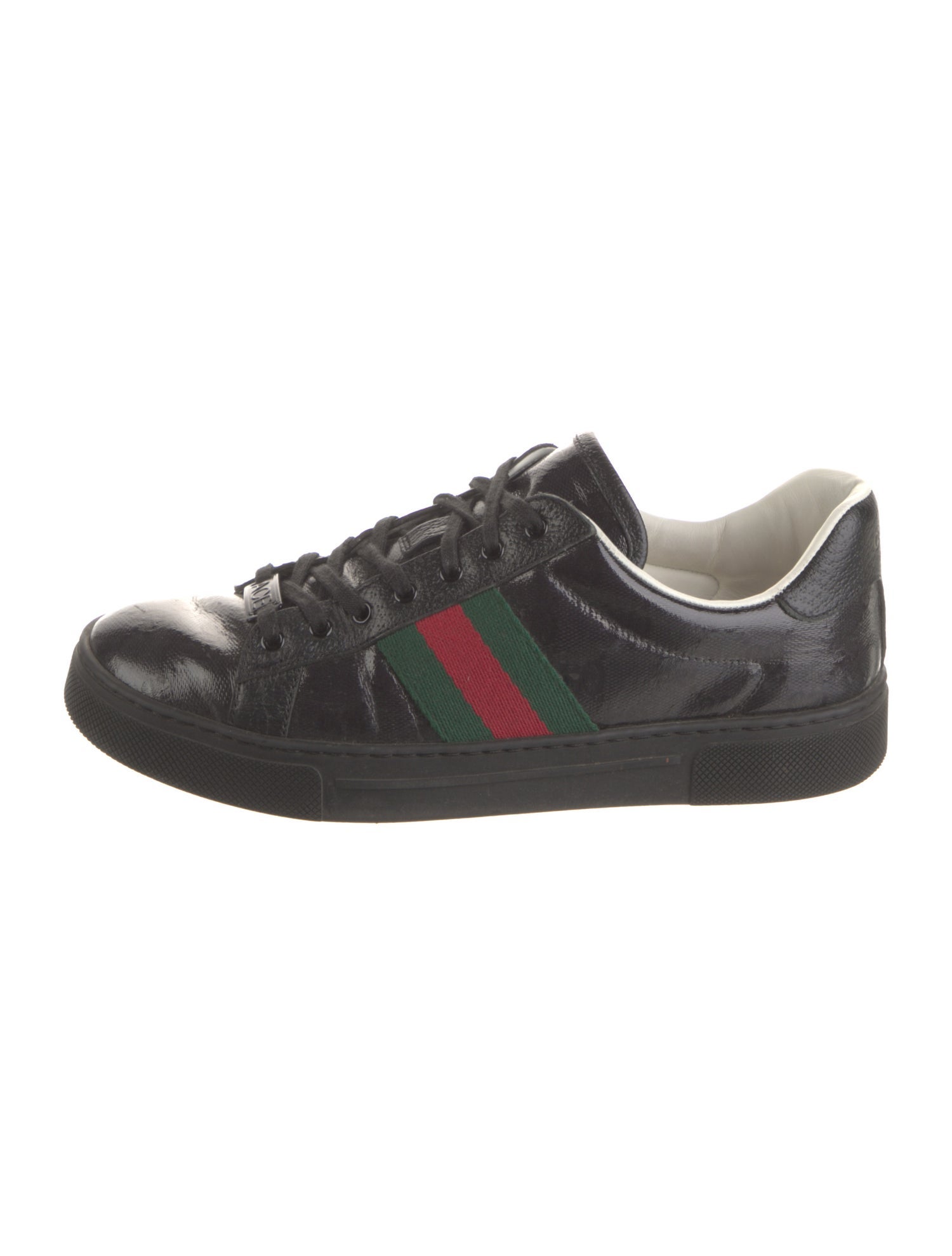 Gucci GG Crystal Patent Leather Sneakers