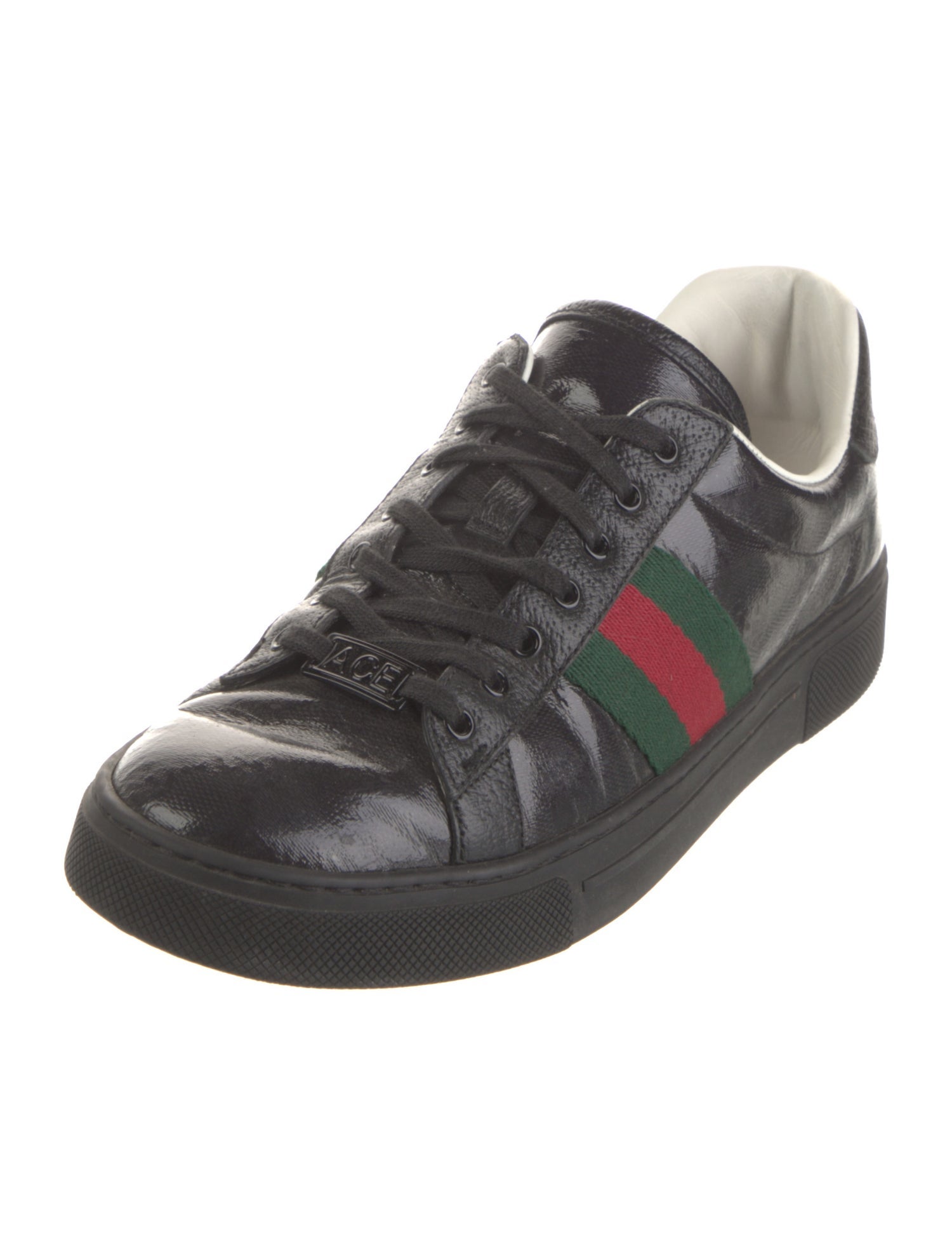 Gucci GG Crystal Patent Leather Sneakers