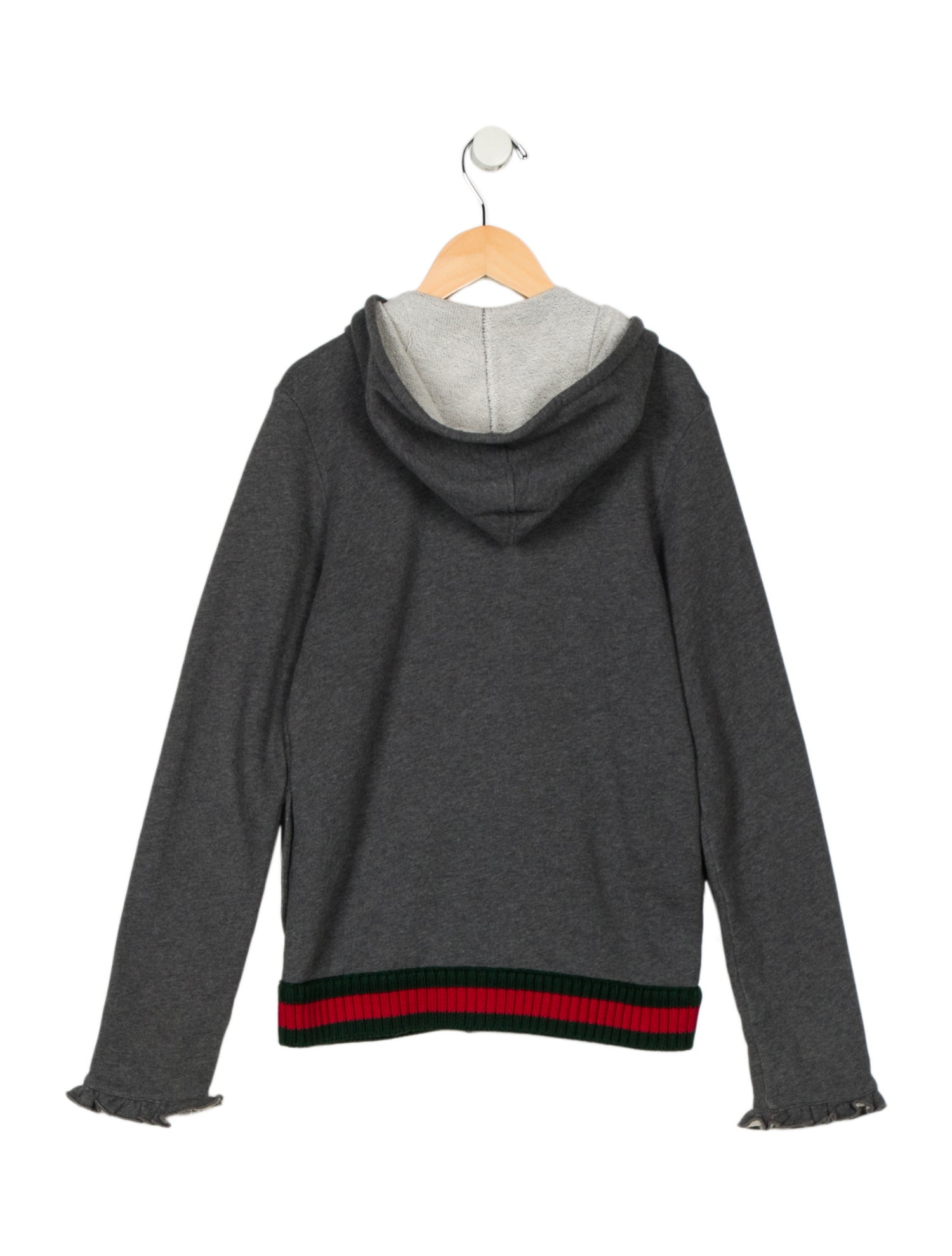 Gucci Kids Web Zip Up Sweatshirt
