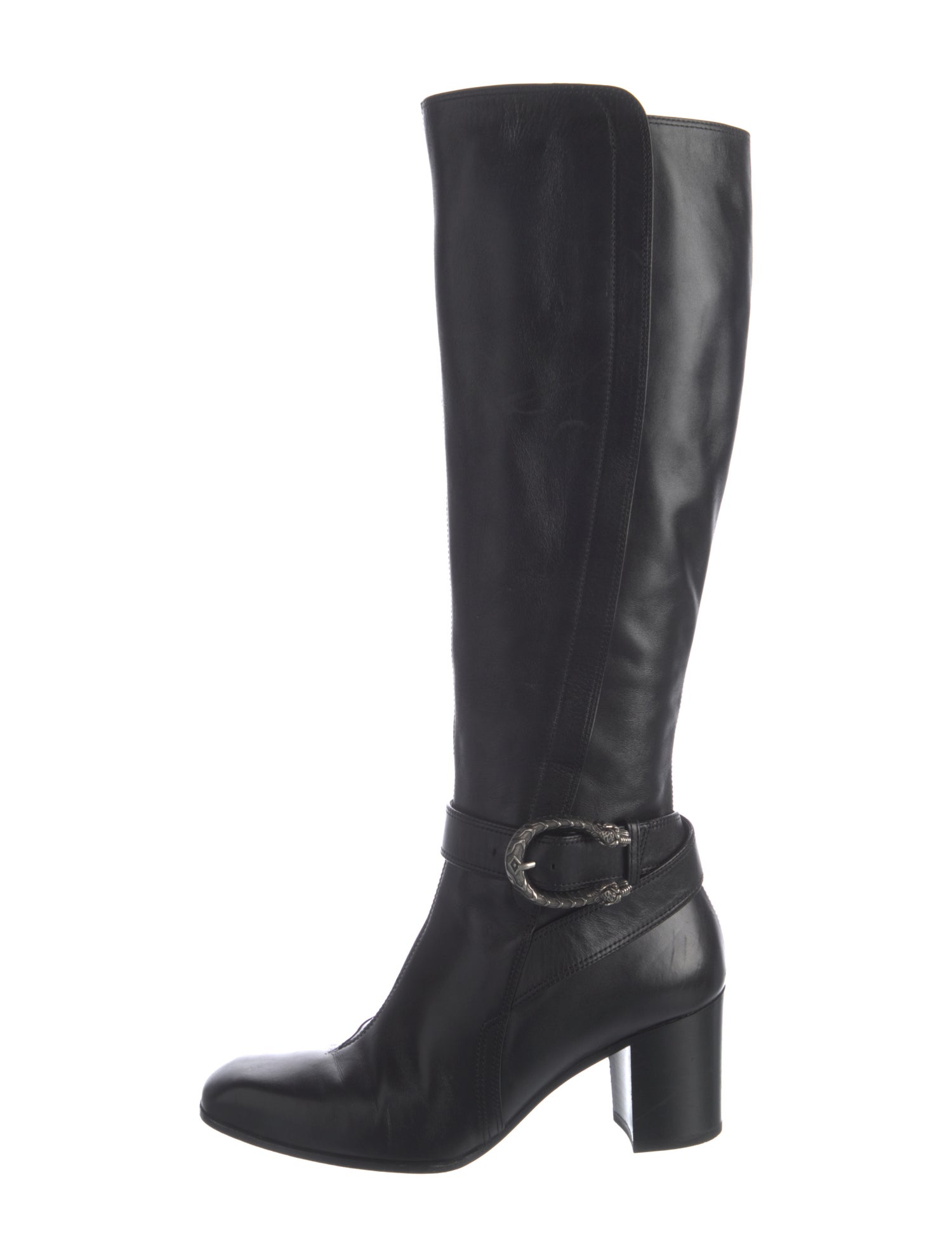 Gucci Dionysus Accent Leather Riding Boots