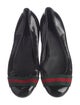 Gucci Web Accent Patent Leather Ballet Flats
