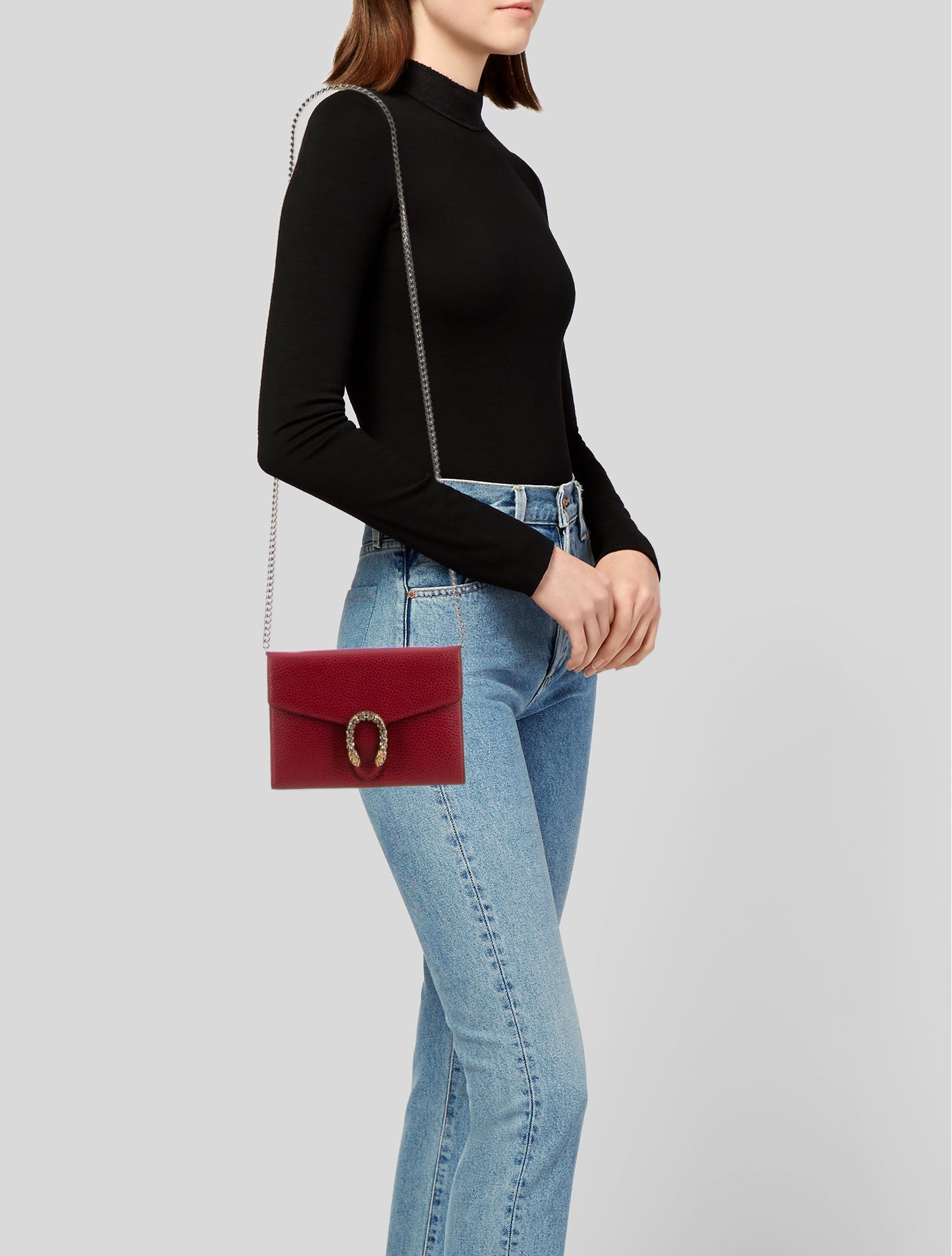 Gucci Leather Dionysus Wallet On Chain Mini