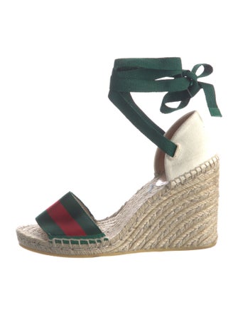 Gucci Web Accent Canvas Espadrilles