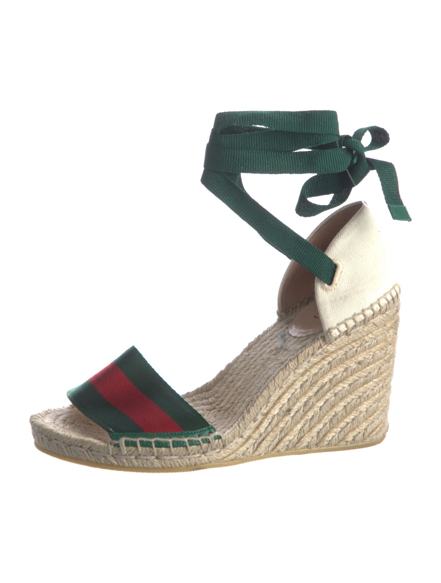 Gucci Web Accent Canvas Espadrilles