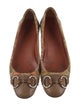 Gucci Horsebit Accent Raffia Ballet Flats