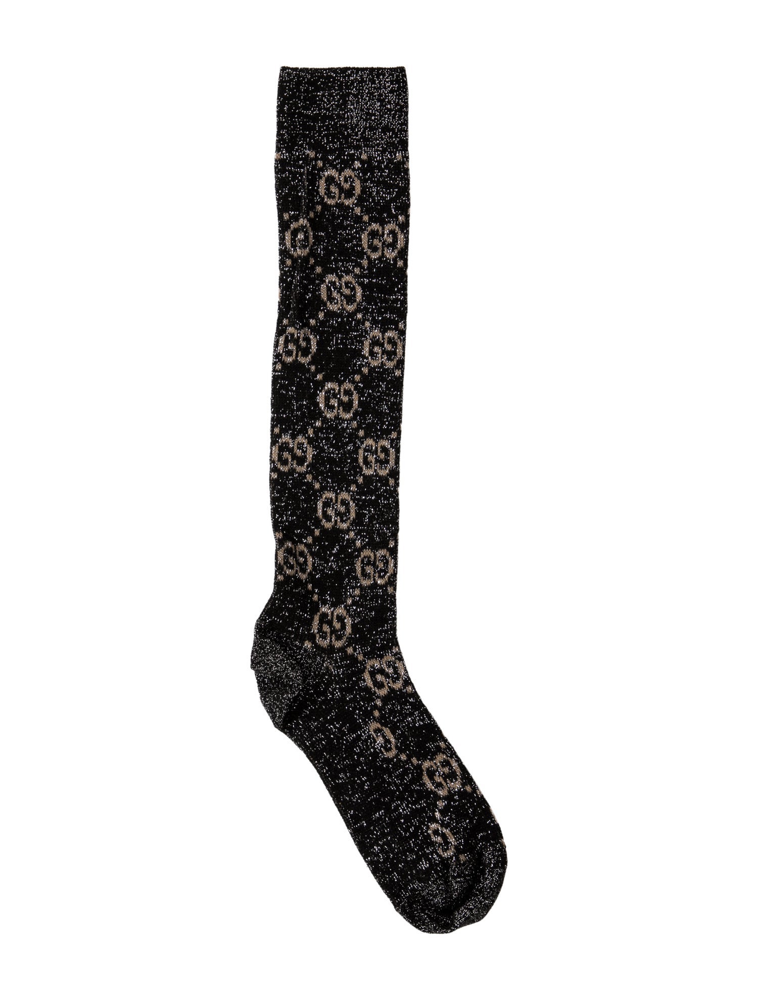 Gucci Lurex GG-Print Socks