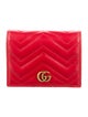 Gucci Matelasse GG Marmont Card Case Double G Logo Compact Wallet
