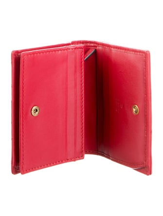 Gucci Matelasse GG Marmont Card Case Double G Logo Compact Wallet