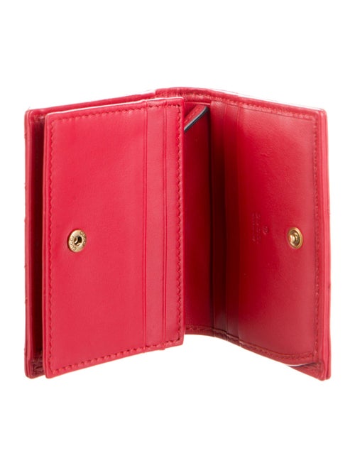 Gucci Matelasse GG Marmont Card Case Double G Logo Compact Wallet