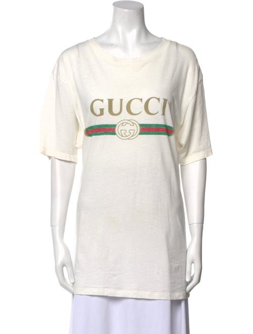 Gucci Graphic Print Scoop Neck T-Shirt