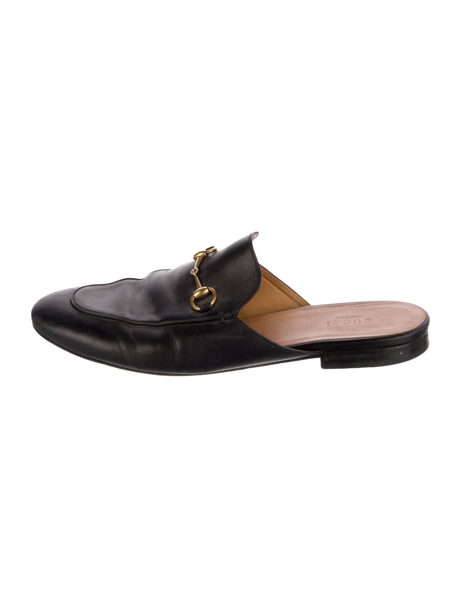 Gucci Horsebit Accent Leather Mules