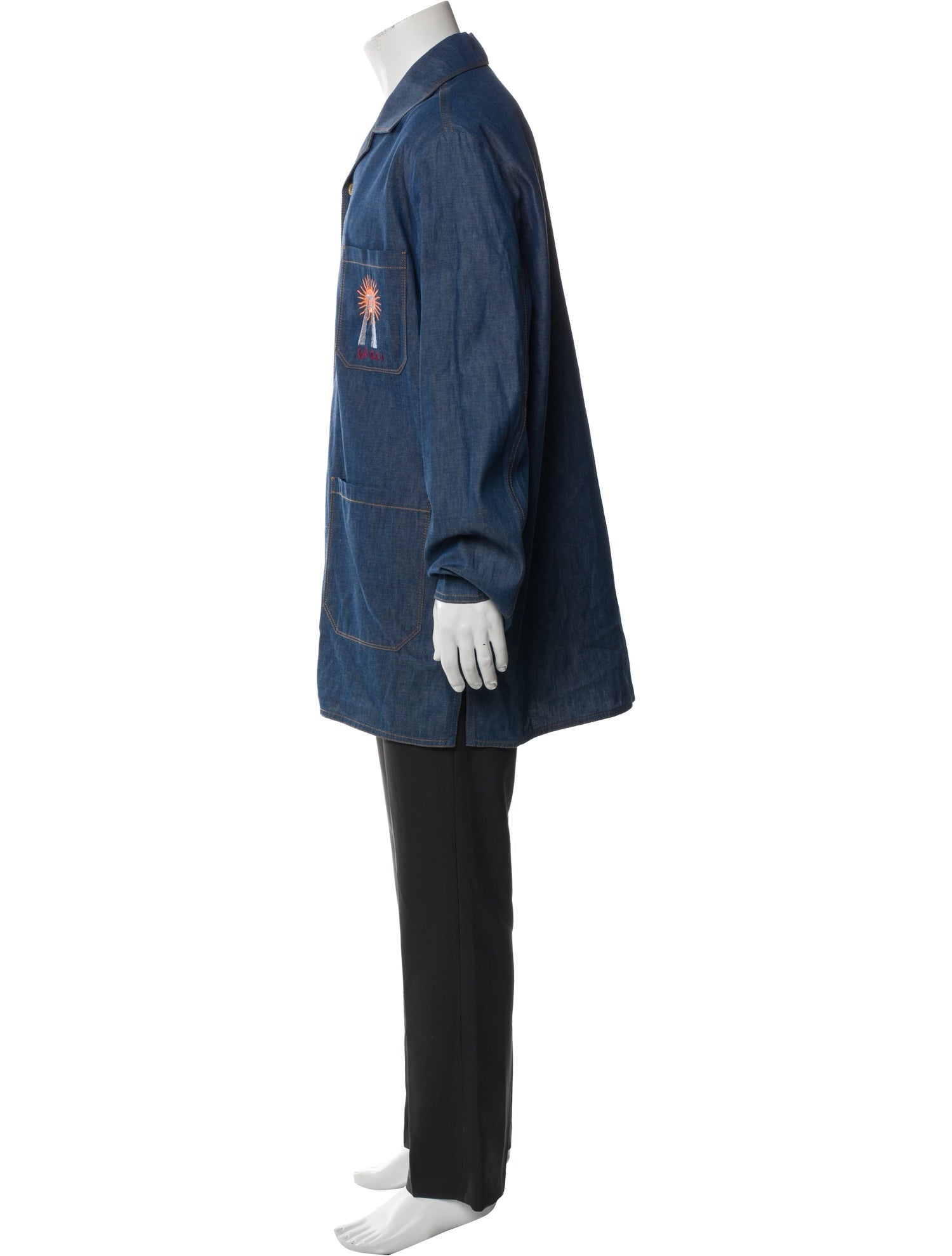 Gucci 2022 Signature Logo Denim Shirt