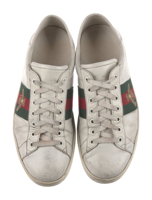 Gucci Web Accent Leather Sneakers