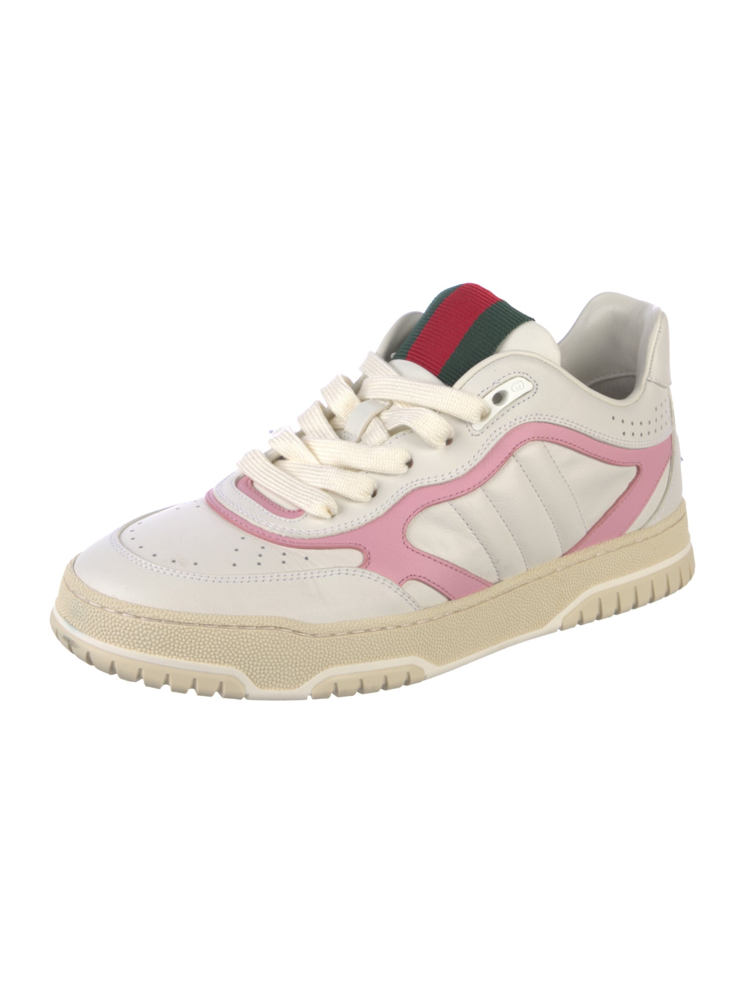 Gucci Web Accent Leather Sneakers