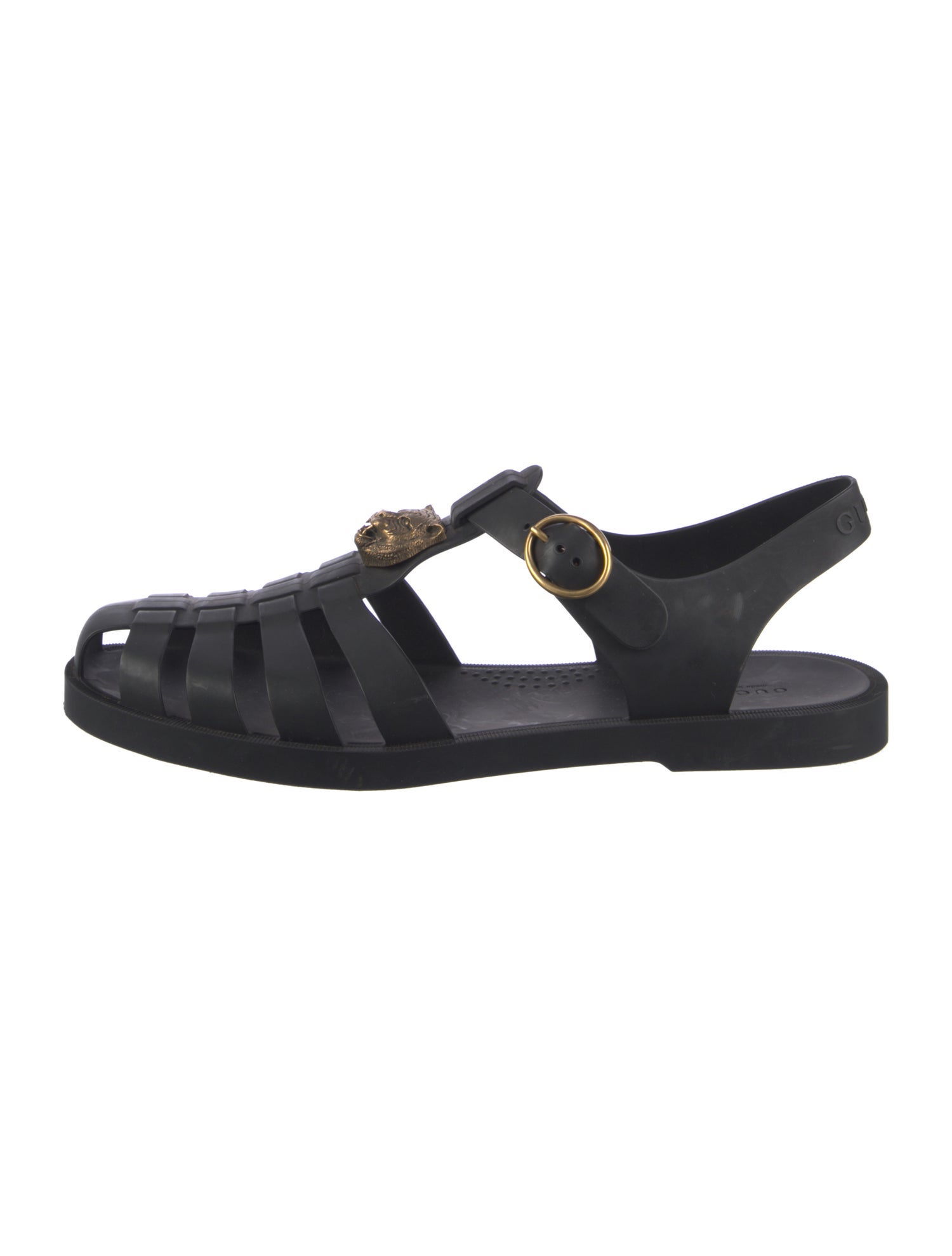 Gucci Double G Logo Rubber Sandals