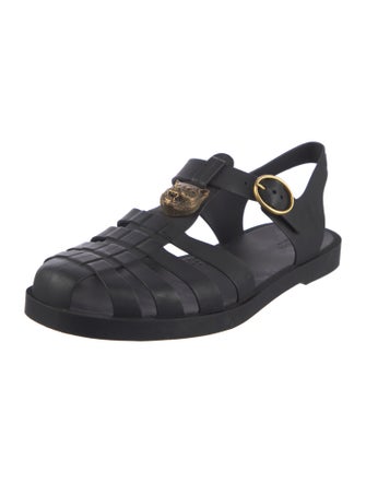Gucci Double G Logo Rubber Sandals