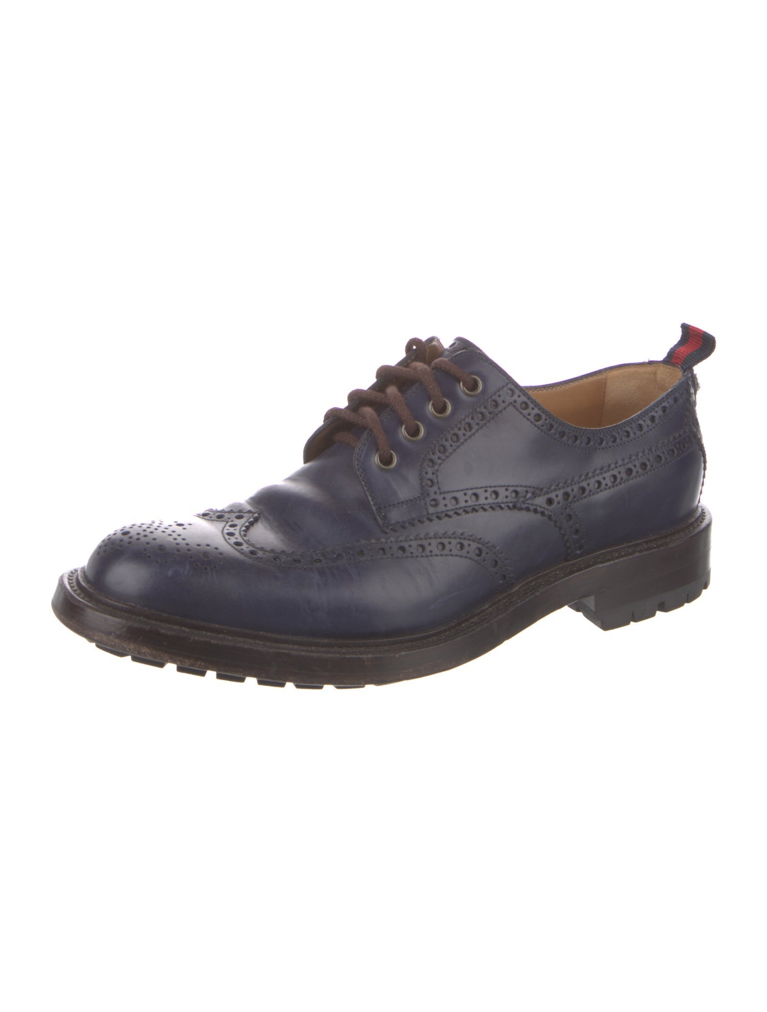 Gucci Leather Eyelet Trim Brogues