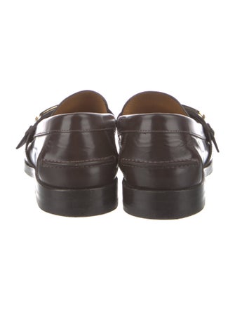 Gucci Interlocking G Logo Leather Dress Loafers