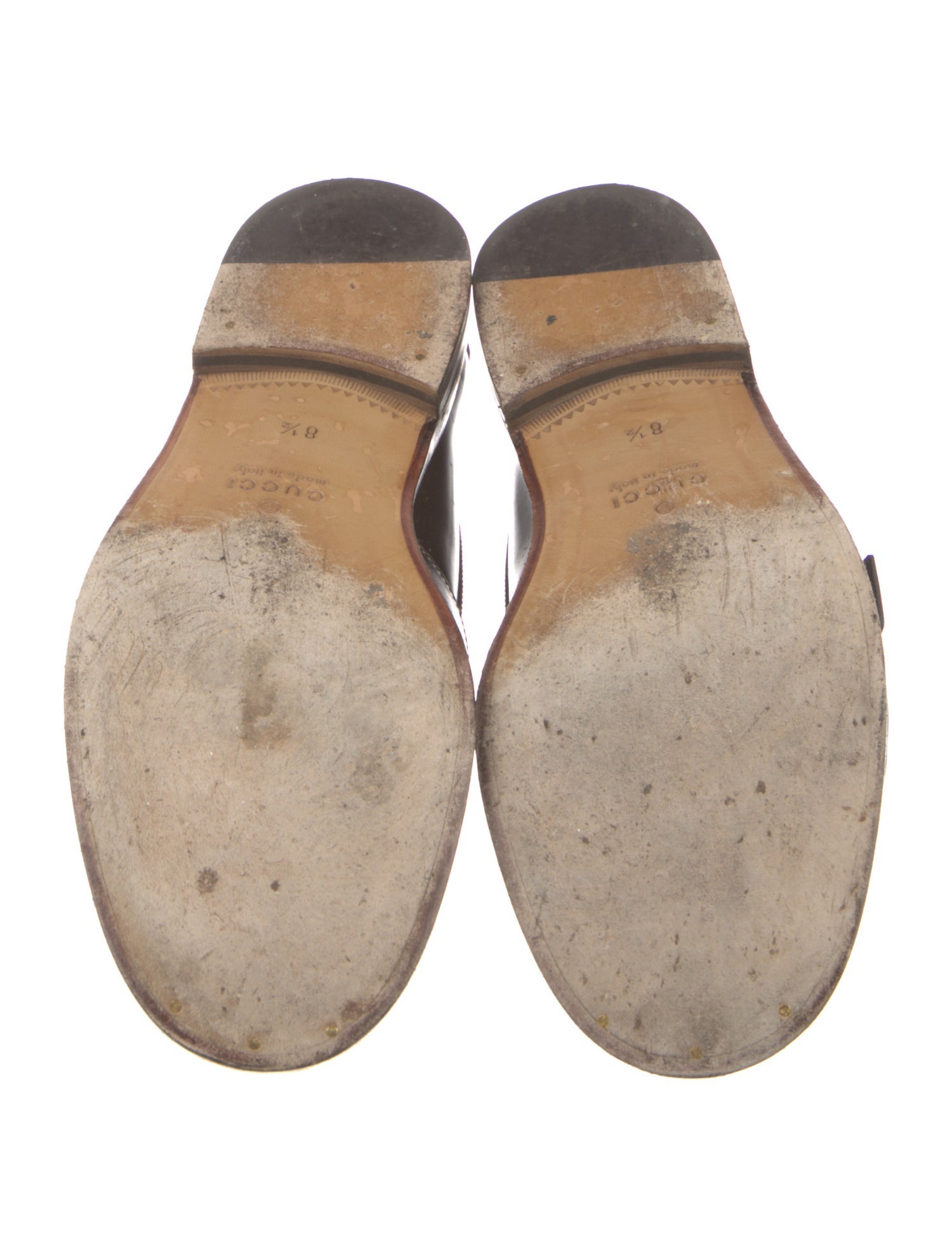 Gucci Interlocking G Logo Leather Dress Loafers