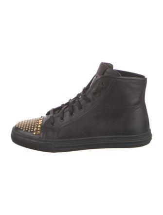 Gucci Leather Studded Accents Sneakers