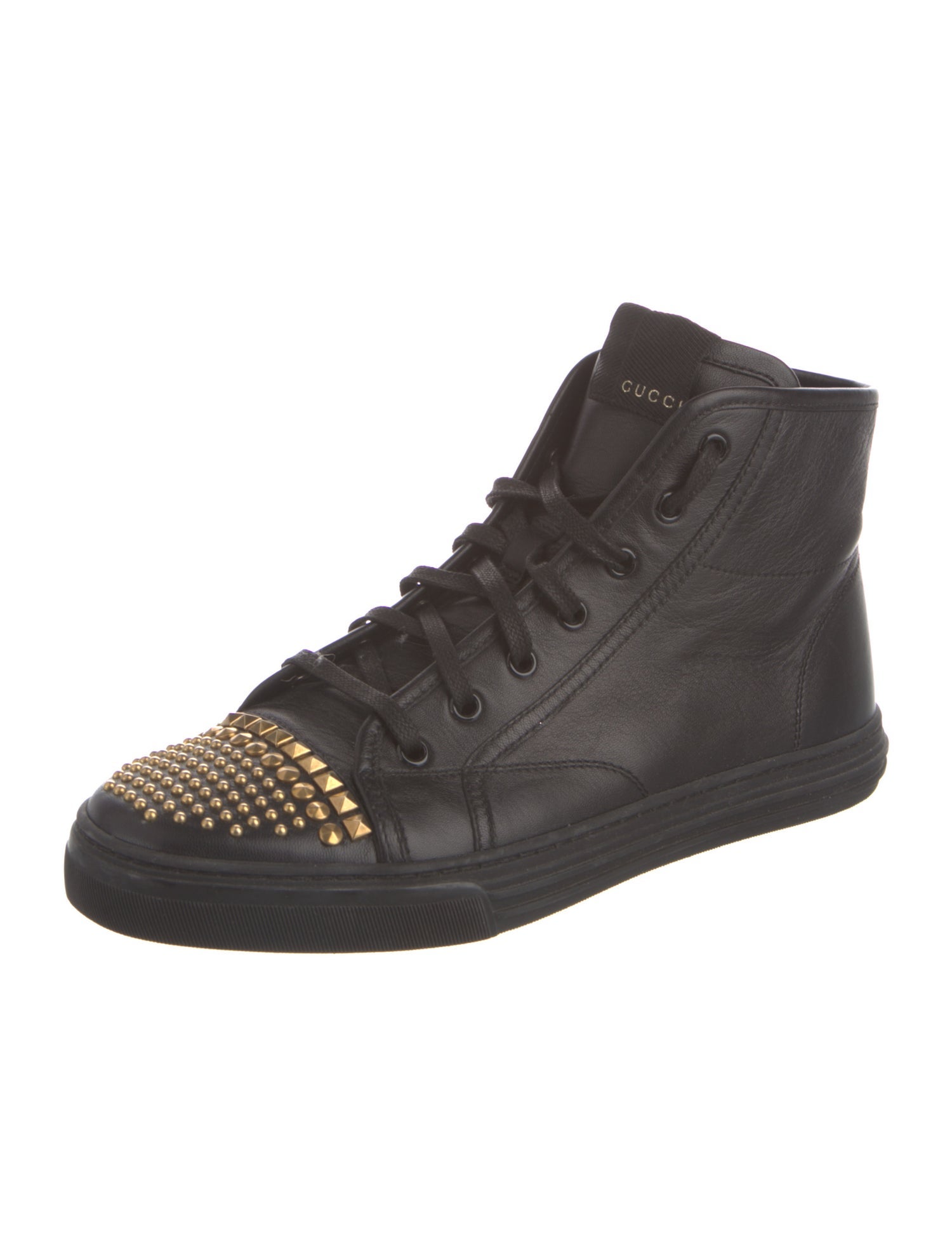 Gucci Leather Studded Accents Sneakers