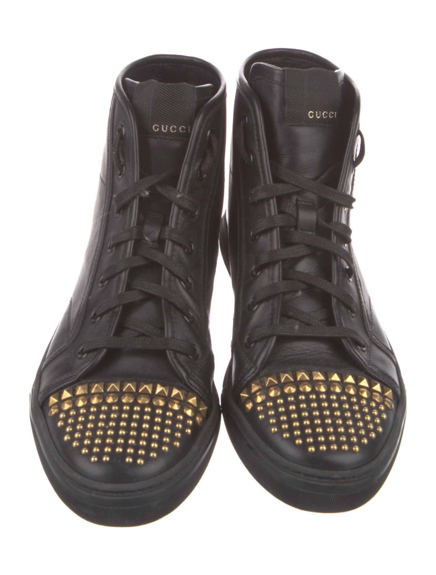 Gucci Leather Studded Accents Sneakers