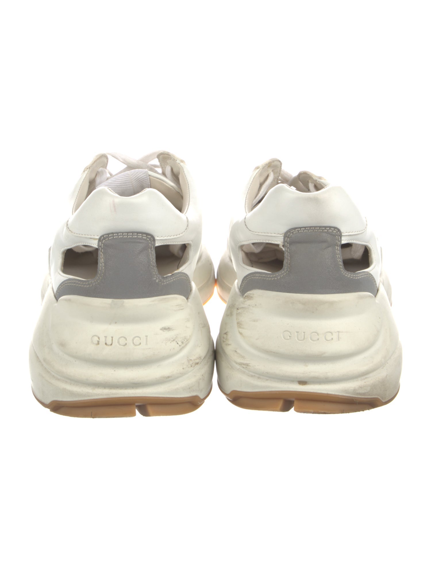 Gucci Web Accent Leather Athletic Sneakers