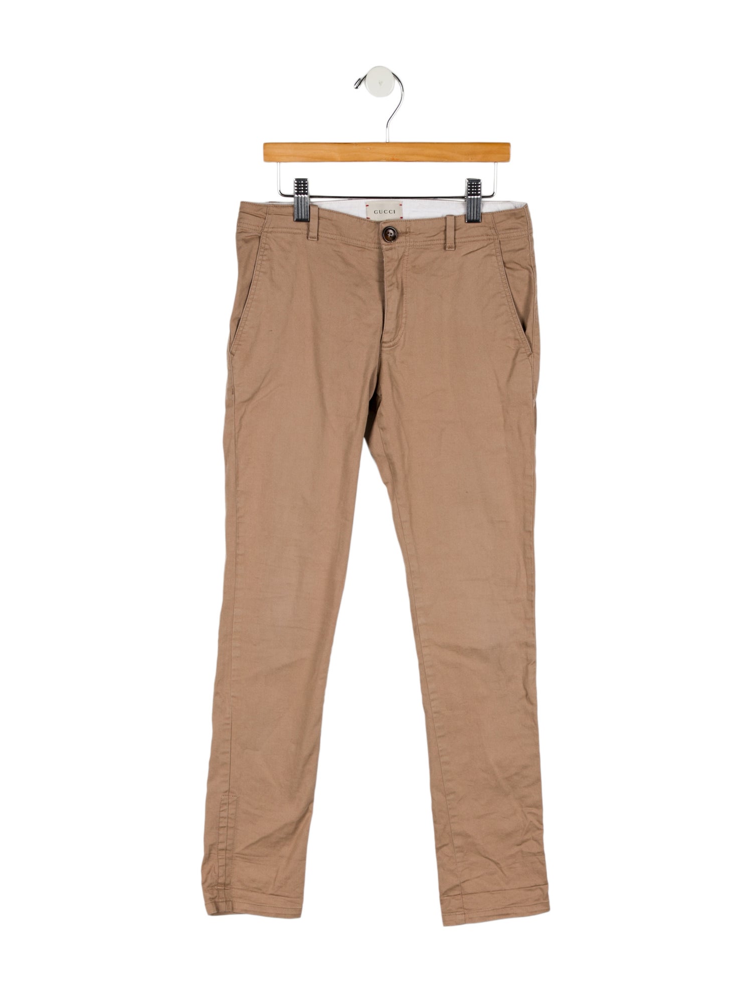 Gucci Boys' Solid Khaki Pants