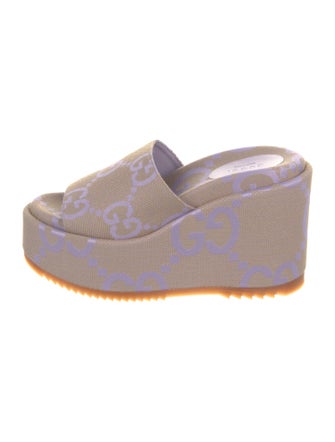 Gucci Canvas Printed Slides