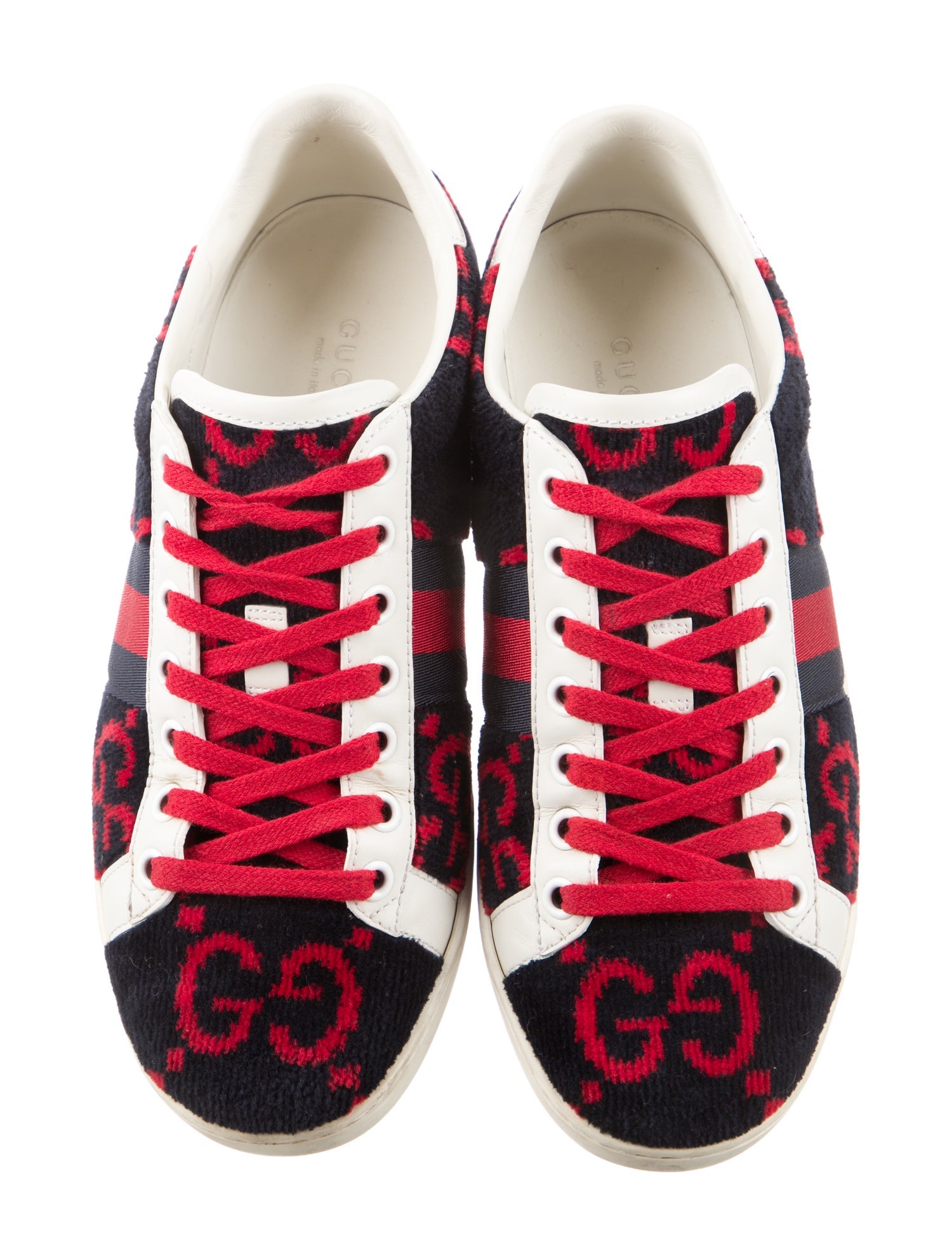 Gucci Sylvie Web Accent Wool Sneakers