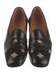 Gucci Bee Accent Leather Loafers