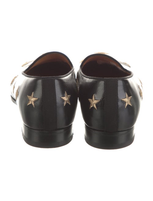 Gucci Bee Accent Leather Loafers