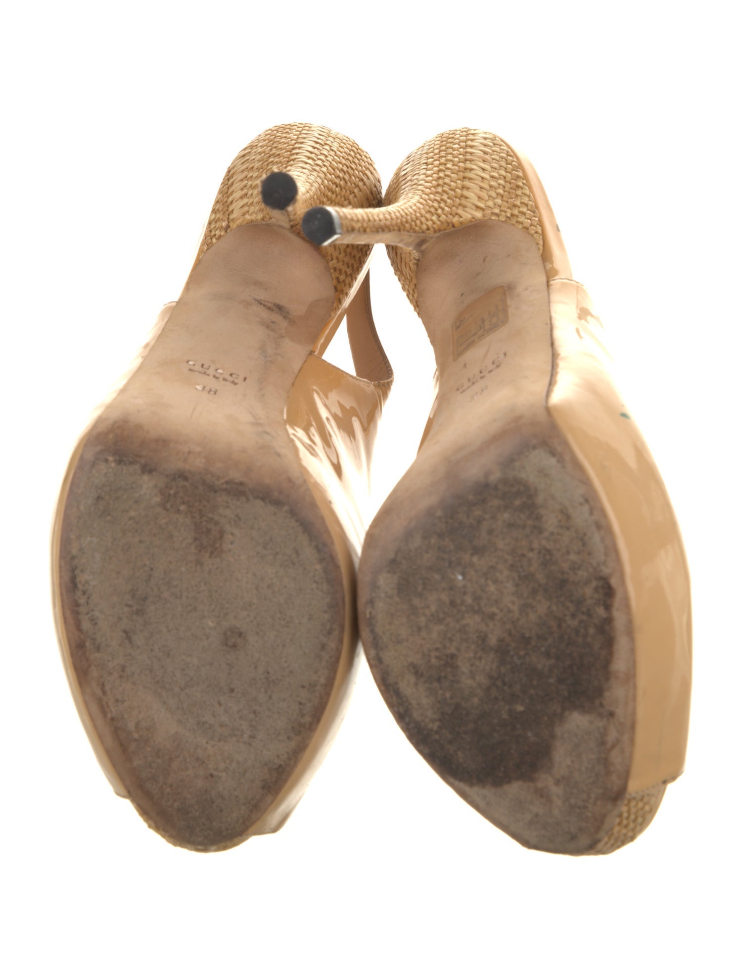 Gucci Patent Leather Slingback Pumps