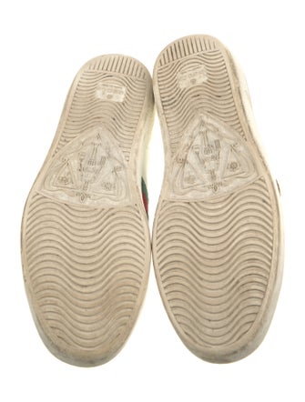 Gucci Web Accent Leather Sneakers