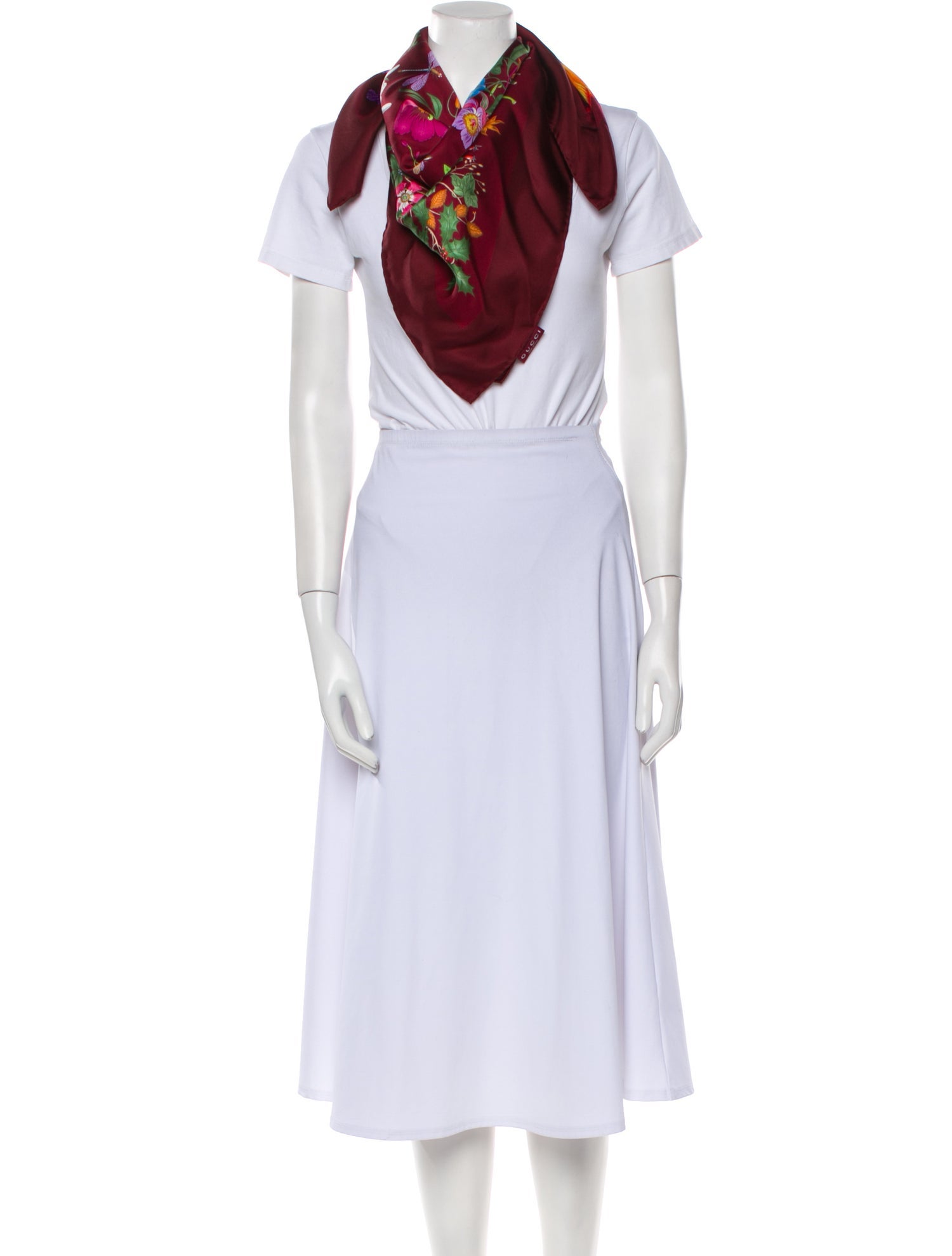 Gucci Silk Blooms Print Scarf