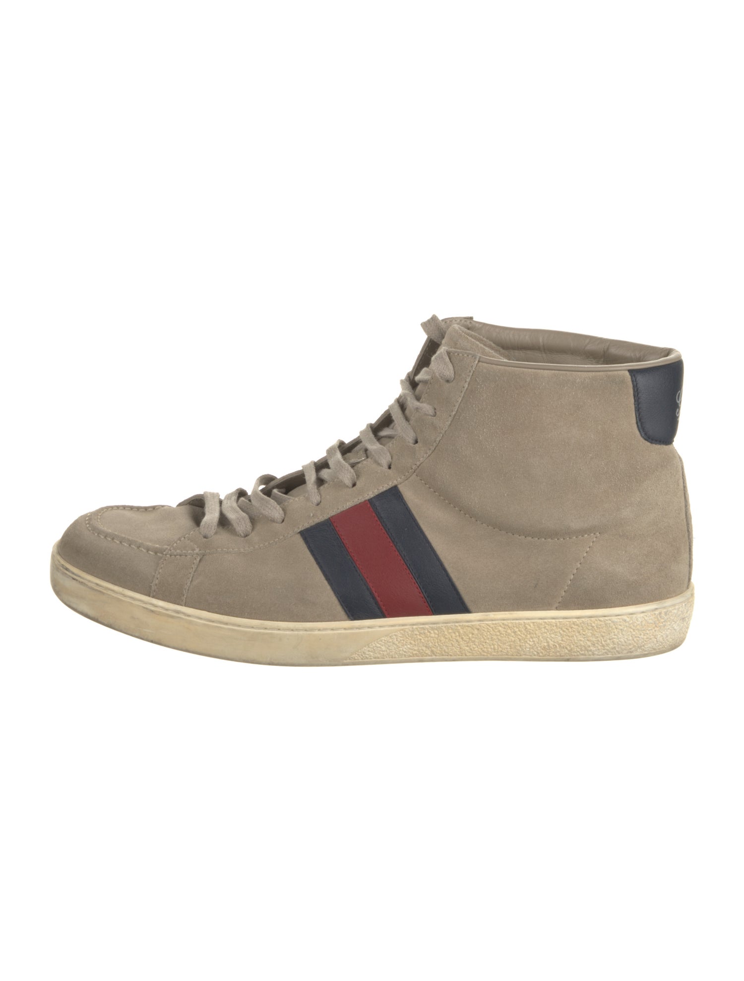 Gucci Sylvie Web Accent Suede Sneakers