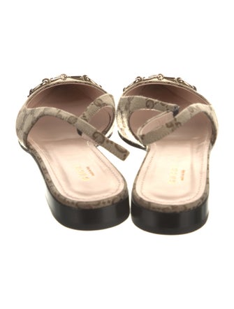 Gucci GG Canvas Canvas Slingback Flats